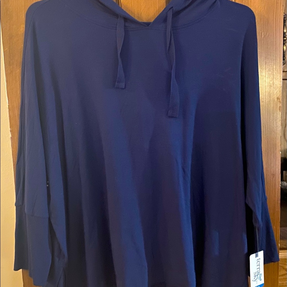 2 NEW WOMENS PLUS BATWING HOODIES 1X